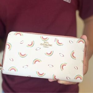 Coach rainbow wallet.